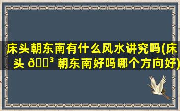 床头朝东南有什么风水讲究吗(床头 🌳 朝东南好吗哪个方向好)